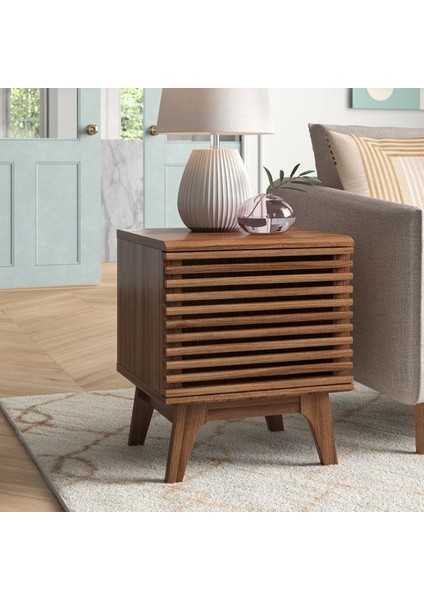 Ahşap Izgara Kapak Modern Komodin