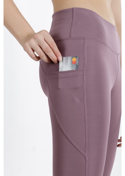 Spor Tayt Çift Cepli Yüksek Bel Esnek ve Toparlayıcı Kadın Tayt