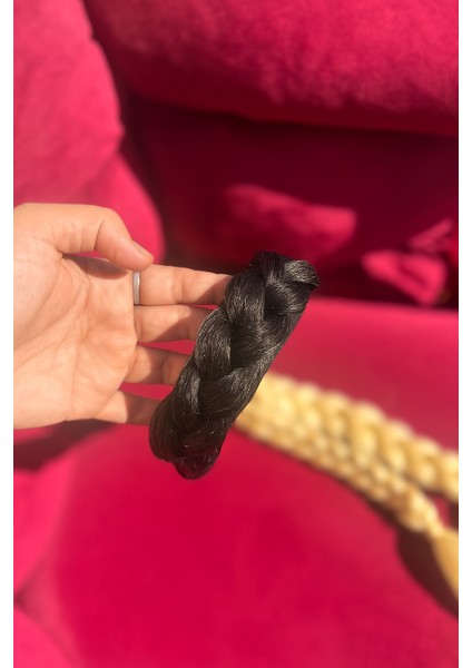 Hazır Takma Örgü Saç Aksesuarı-Kalın Örgü-Ombre Geçişli Kalınörgü-Örgülü Saç Tacıı-