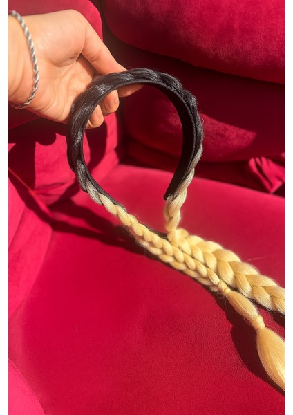 Hazır Takma Örgü Saç Aksesuarı-Kalın Örgü-Ombre Geçişli Kalınörgü-Örgülü Saç Tacıı- fırsatları