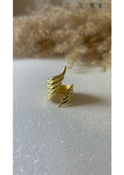 Ayarlanabilir Altın Kaplama Kanat Model 925 Ayar Gümüş Yüzük fırsatları