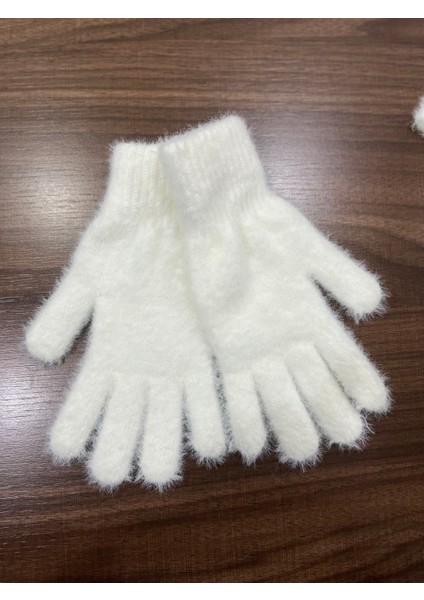 Krem Peluş Kışlık Yumuşak Dokulu Eldiven (Standart) fiyatları