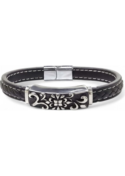 Çelik ve Deri Bileklik 9591B2D21