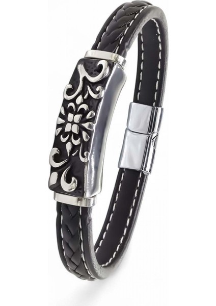 Çelik ve Deri Bileklik 9591B2D21 fiyatları