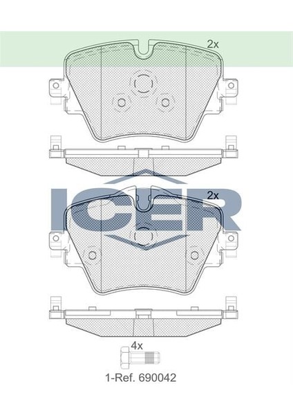 .balata On Bmw 2 (F45) 218 I - 220 D 2014-/ 3 (G20) 320I- 320D 2018-/ 5 (G30, F90) 520 D 2016-/ X1 (F48) 2.0 D 2014-/ Mını Cooper Clubman (F54) 1.5i 2014-/ Countryman (F60) 1.5 D-1.6 2016- 34106882418