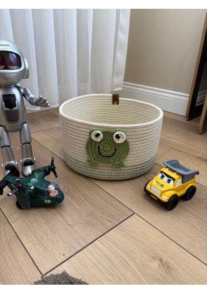Çocuk Bebek Odası Hasır Kurbağa Figürlü Oyuncak Sepeti Düzenleyici Hediyelik Dekoratif Sepet fiyatları
