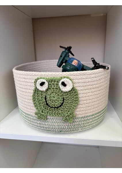 Çocuk Bebek Odası Hasır Kurbağa Figürlü Oyuncak Sepeti Düzenleyici Hediyelik Dekoratif Sepet modelleri