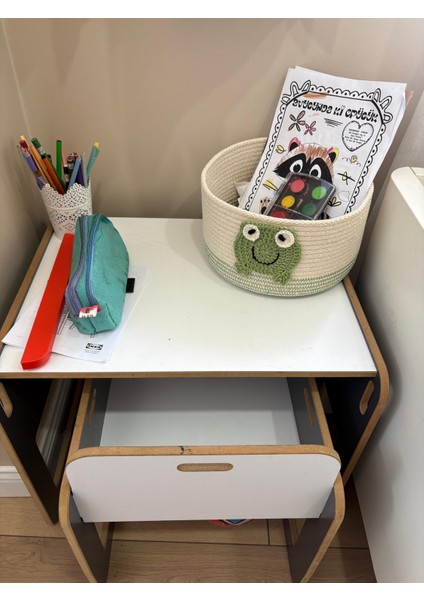 Çocuk Bebek Odası Hasır Kurbağa Figürlü Oyuncak Sepeti Düzenleyici Hediyelik Dekoratif Sepet fırsatları