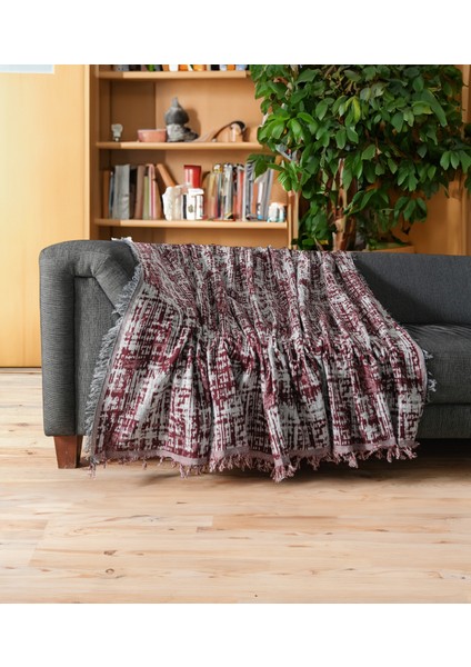 Pamuklu Lüks Kaymaz Koltuk Örtüsü | Koltuk Şalı | Çok Amaçlı Örtü