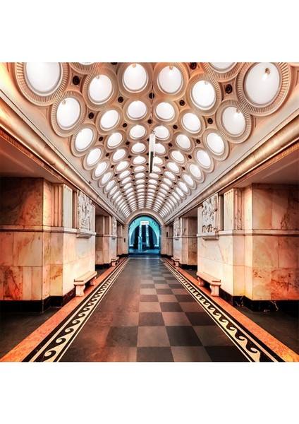 Moskova Metro Desenli Isı ve Ses Yalıtımlı Sağlıklı Tekstil Duvar Kağıdı modelleri