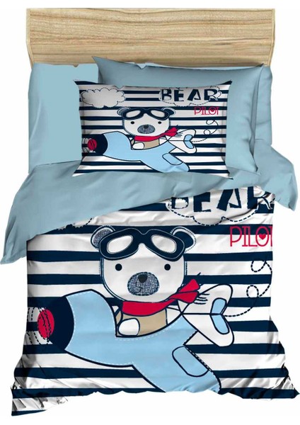 Yenidoğan Erkek Bebek Nevresim Takımı &AMP;#37;100 Pamuklu Bear Pilot fiyatları