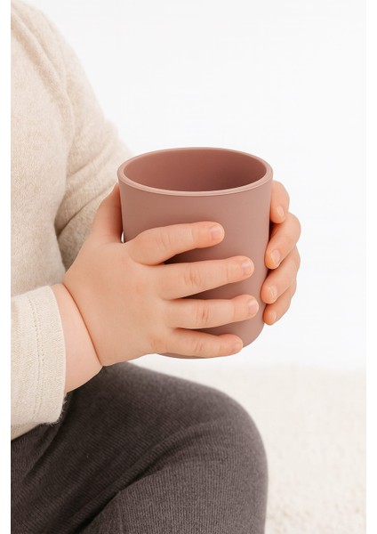 Bebek Beslenme Seti Bej 10 Parça Silikon Mama Seti