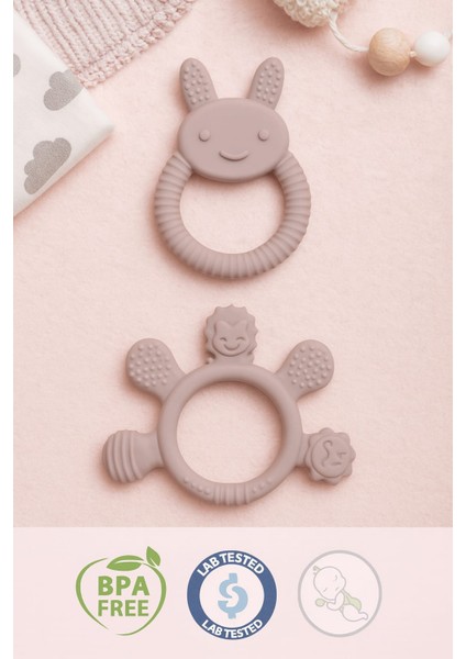 Bebek Beslenme Seti Bej 10 Parça Silikon Mama Seti