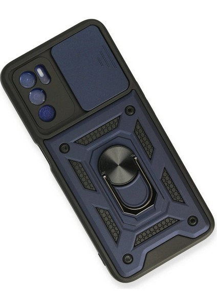 Oppo A16 Kılıf Pars Lens Yüzüklü Silikon - Lacivert - MRS2314-4738 fiyatları