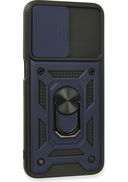 Oppo A16 Kılıf Pars Lens Yüzüklü Silikon - Lacivert - MRS2314-4738 modelleri