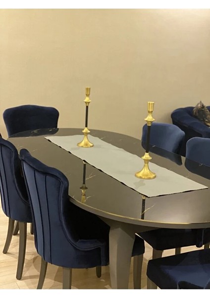 Gri Düz Kumaş Otantik Dekoratif Runner Naturel 45 x 145 cm