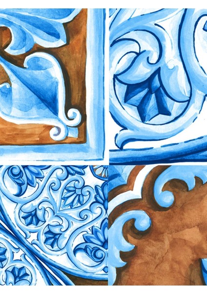 Seramik Desenli Yırtılmaz Silinebilir Sağlıklı Tekstil Duvar Kağıdı modelleri