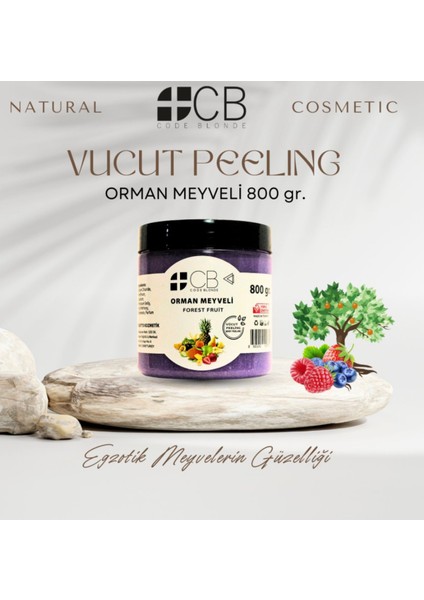 Doğal Vücut Peelingi 800 gr – Cilt Yenileyici ve Nemlendirici Bakım