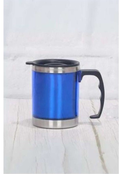 Mavi Renkli 450 ml Paslanmaz Çelik Termos – Kompakt ve Dayanıklı, Ergonomik