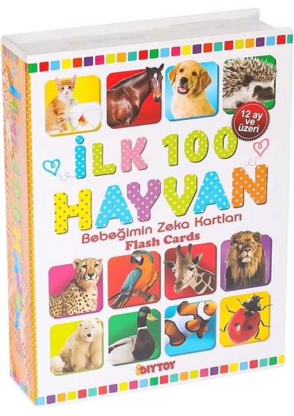 Bfs 1741 Flash Card Ilk 100 Hayvanlar Eğitici Kartlar