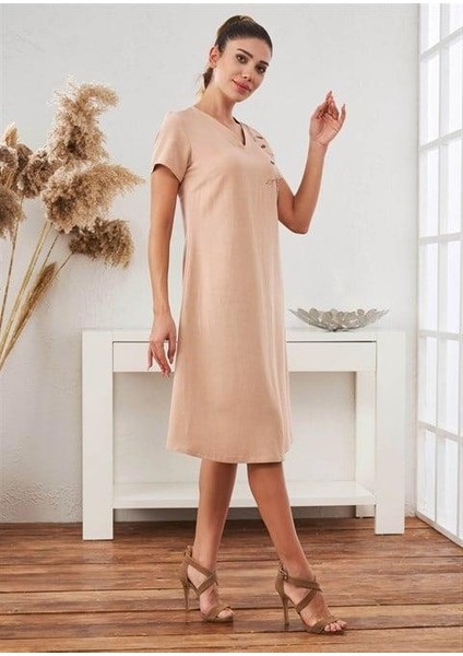 Kadın Keten Elbise - 45649 fiyatları