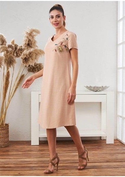 Kadın Keten Elbise - 45649 modelleri