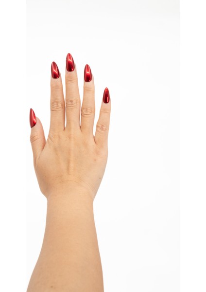 10'lu Bordo Uzun Badem TT1254 Tekrar Kullanılabilir El Yapımı Protez Takma Tırnak - Bordo-S modelleri