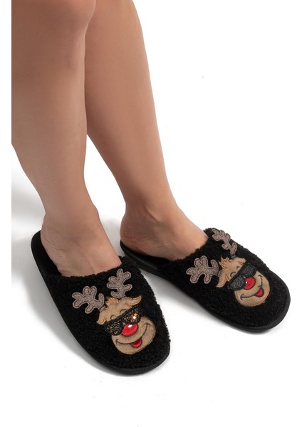 Twıgy Tw Happy Siyah Kadın Ev Terlik 37/41 modelleri