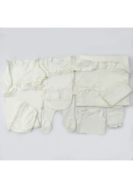 6020P Kız Bebek Jakarlı Dantelli Kutulu 10'lu Hastane Çıkış Seti modelleri