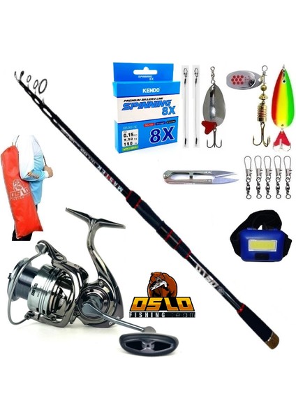 Next 4000 240CM 7-35GR Oslo Master Tele Turna Spin Olta Takımı Seti