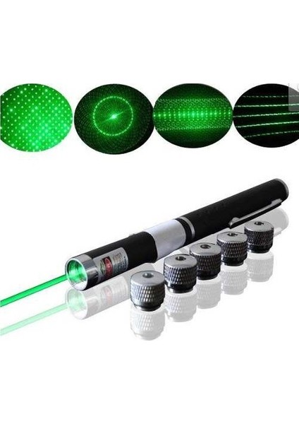 Yeşil Lazer Pointer USB Şarjlı 5 Km Etki Alanı! (5332)