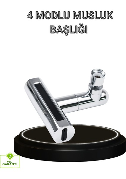 4 Fonksiyonlu Musluk Başlığı 360 Derece Dönebilen ve Su Tasarruflu