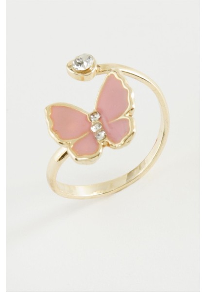 Kelebek Taşlı Mineli Yüzük Küçük