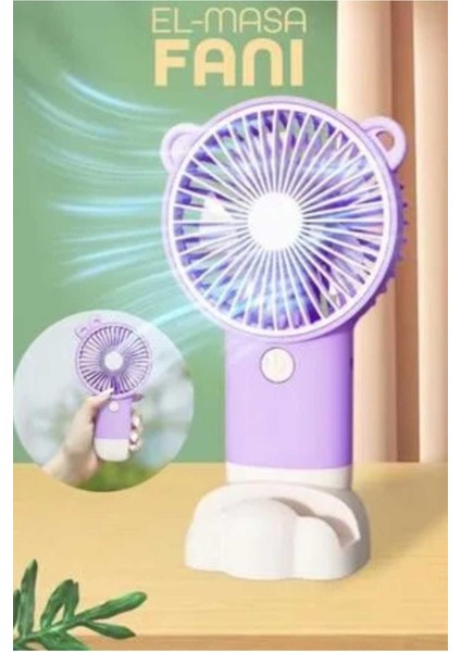 Mini Şarjlı Fan – Sessiz & Güvenli – Renkli Taşınabilir Vantilatör