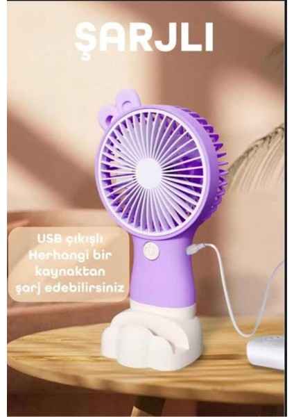 Mini Şarjlı Fan – Sessiz & Güvenli – Renkli Taşınabilir Vantilatör fiyatları