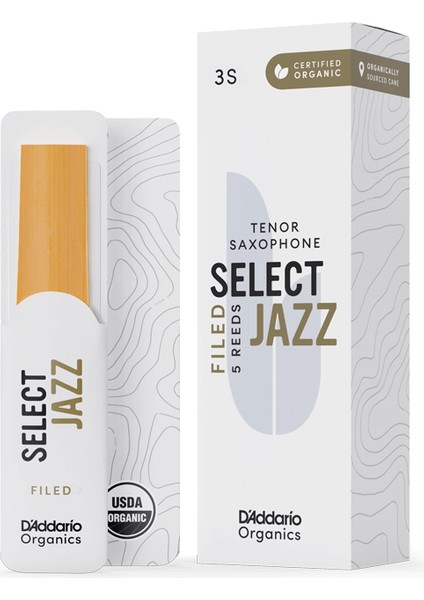 D'addario Woodwinds Organic Select Jazz Tenor Saksafon Kamışı No:3 Soft