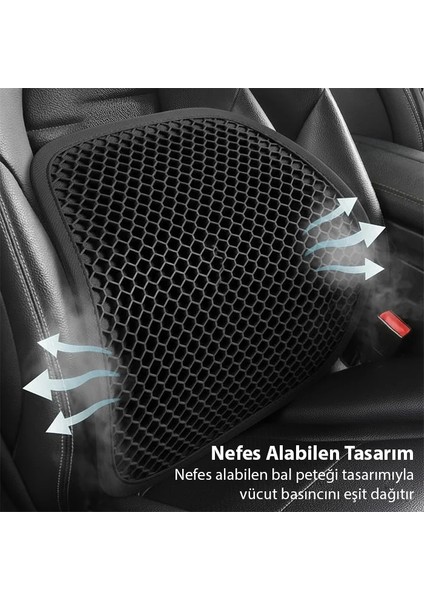 Ally Jel Destekli Ortopedik Bel Sırt Minderi | Araç Ofis ve Ev Koltukları Için - M625K089-R93 modelleri