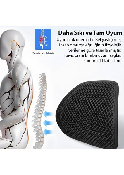 Ally Jel Destekli Ortopedik Bel Sırt Minderi | Araç Ofis ve Ev Koltukları Için - M625K089-R93 fırsatları