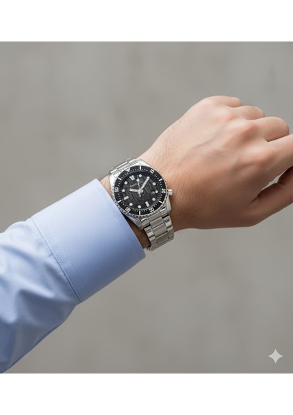 Erkek Kol Saati Gümüş Renk, Takvimli Siyah Kadran - Şık Metal Kordon, 2 Yıl Garantili modelleri