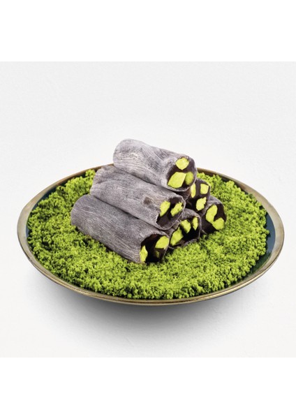 Antep Fıstıklı Fitil Lokum (1000 gr, Frambuazlı)