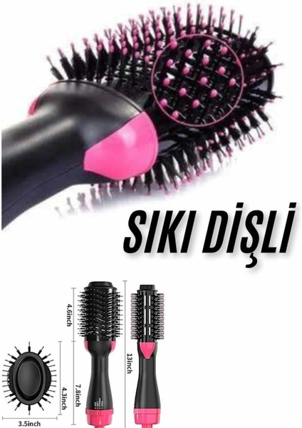 Saç Şekillendirici ve Saç Düzleştirici Fön Tarağı Tarak Fırça 1200W Saç K - M578K791-R52 fırsatları