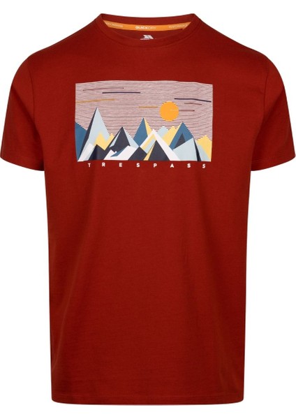 Ennadai - Casual Printed Tshirt Erkek Kırmızı Tişört