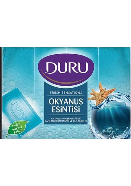 Fresh Sensection Okyanus Esintisi 4’lü Katı Duş Sabunu – Ferahlatıcı Deniz Nefesi, Bitkisel Formül