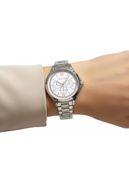 Kadın Kol Saati Gümüş Renk, Taşlı Kadran - Şık Metal Kordon, 2 Yıl Garantili modelleri