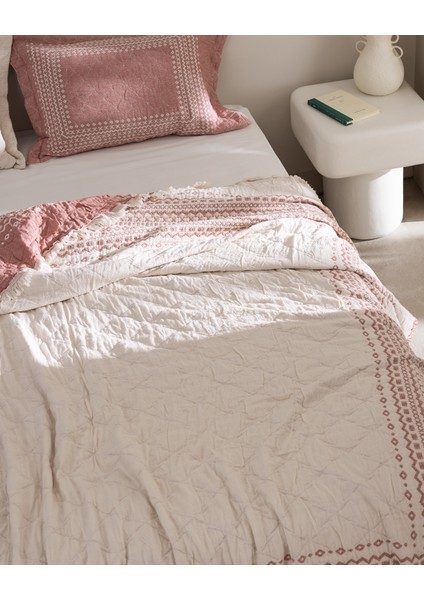 Brice Çift Kişilik %100 Pamuk Yatak Örtüsü - Kırmızı modelleri