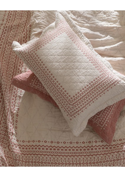 Brice Çift Kişilik %100 Pamuk Yatak Örtüsü - Kırmızı indirimleri