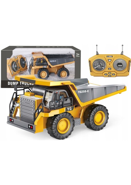 Uzaktan Kumandalı Full Fonksiyon Damperli Kamyon Metal 1:16 Şarjlı Sesli Işıklı Direksiyon Kumandalı