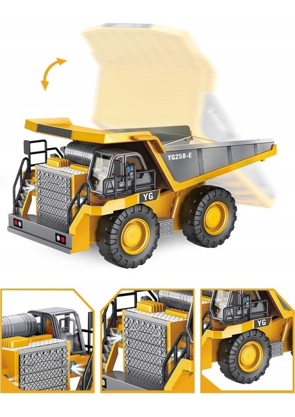 Uzaktan Kumandalı Full Fonksiyon Damperli Kamyon Metal 1:16 Şarjlı Sesli Işıklı Direksiyon Kumandalı indirimleri