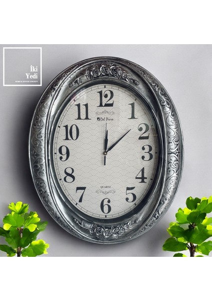 Jourdain 63 cm Eskitme Gri Duvar Saati – Avangard Tasarım Ev Ofis Dekoru Lüks Hediyelik Saat