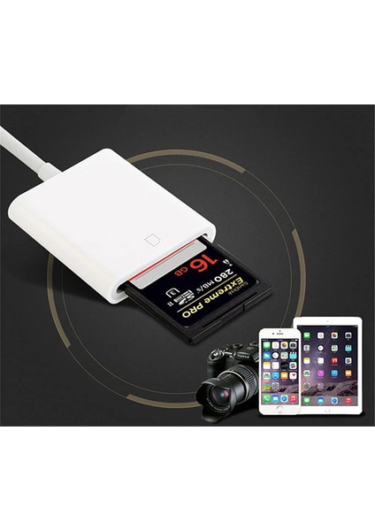 Iphone/ipad Lightning To Sd Kart Hafıza Kart Adaptörü NK105-(5775) - M505K608-R30505 modelleri